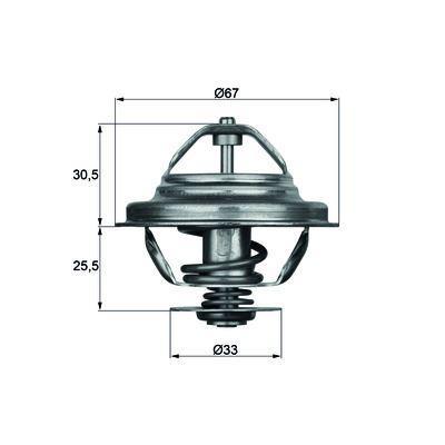 Termostat 80° Bmw M40 M20 M50 E30 E34 E36   MAHLE TX2780D