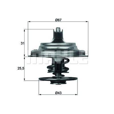 Termostat 83'C Man Tgs-Tgx-Tga-F2000-Neoplan / Daf Cf85 380 98>00 MAHLE TX2383D