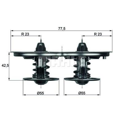 Termostat Scania P G R T Series 2004> 4 1996> MAHLE TX3285D