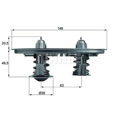 Termostat (105°) Scania P G R T Serisi MAHLE TX105