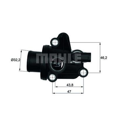 Termostat 87 °C (M166) A-Class W168 97>04 Vaneo 414 02>05 MAHLE TI1287