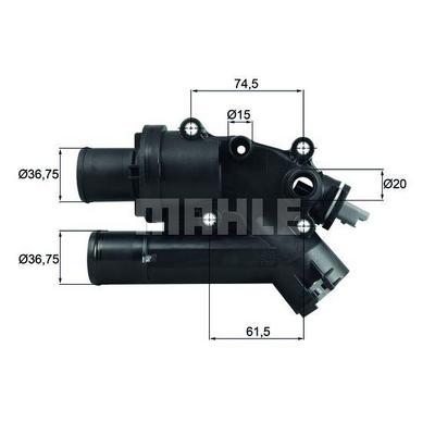 Termostat Freelander 2 L359 06>14 Discovery Sport L550 14> Range Rover Evoque L538 11>19 Xf Sportbrake X250 12>14 Xf I X250 12>14 MAHLE TH4683