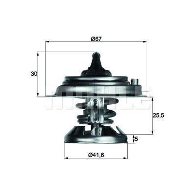 Termostat 75 °C (Om601  Om602  Om603) W124 85>93 W202 93>00 W210 96>02 W461 97> MAHLE TX2975D