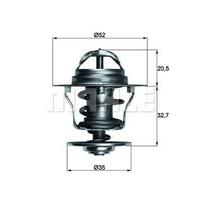 Termostat (92°) Connect 02>13 T12 T15 92>00 Escort Iv / V / Vi / Vii 1 6 16V / 1 8 16V / 1 8Td 92>00 Focus 98>05 Fiesta 92>95 Mondeo 94>14 1 8 16V / 2 0 16V MAHLE TX1288D