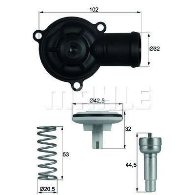 Termostat 87 C Azq Blf Bme Fabia Golf V Octavia Ii Roomster 1.2 1.6 Blf Cgpa Cgpb MAHLE TI22087D