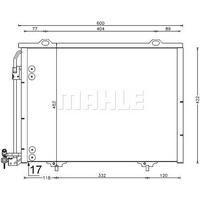 Klima Radyatoru W202 93>00 S202 97>00 C208 97>02 A208 98>02 W210 95>00 S210 96>00 R170 00>04 MAHLE AC 211 001S