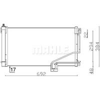 Klima Radyatoru W203 00>07 Cl203 02>08 S203 01>07 C209 02>09 A209 03>10 MAHLE AC 347 001S