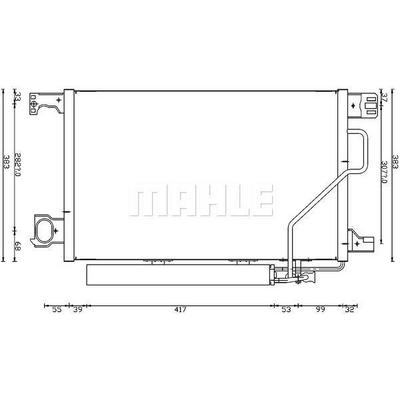 Klima Radyatoru W203 02>07 Cl203 02>08 S203 03>07 C209 02>09 A209 03>10 MAHLE AC 662 000S