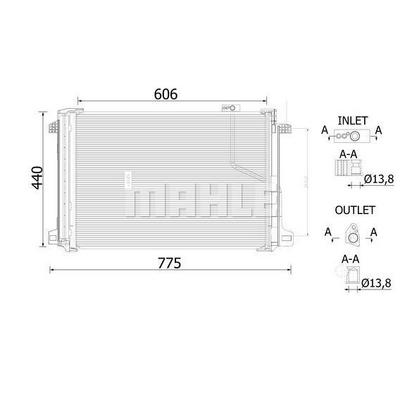 Klima Radyatoru X204 08>15 W204 07>14 S204 07>14 C204 11> C218 11>17 W212 13>16 A207 13>16 C207 13>16 MAHLE AC 786 000S