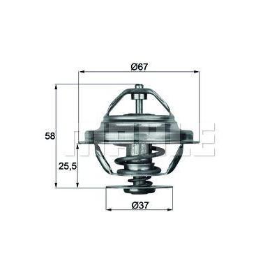 Termostat 80°C (Om616) W123 79>85 W460 79>87 T1 T2 Minibus 82>90 Unimog 96> MAHLE TX2080D