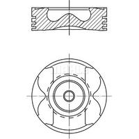 Piston + Segman Std. (Om651.9  83 00Mm) X156 13> W176 11>18 W246 14>18 W204 10>14 C117 14>19 W212 09>15 Vito W447 14> Sprinter 906 09> MAHLE 001PI00177000