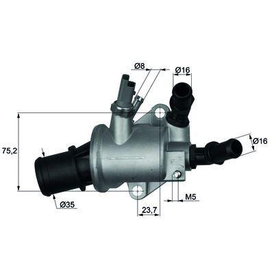 Termostat (88°) Astra H Vectra C Zafira B Signum Z19Dt Z19Dth Alfa 159 Grande Punto Croma MAHLE TI14388