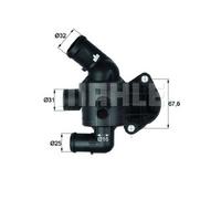 Termostat 92° A1 A3 Polo Vi Golf Vi Jetta Caddy Iv 1.6Tdi Caya Cayb Cayc Caye 09>13 MAHLE TI1592