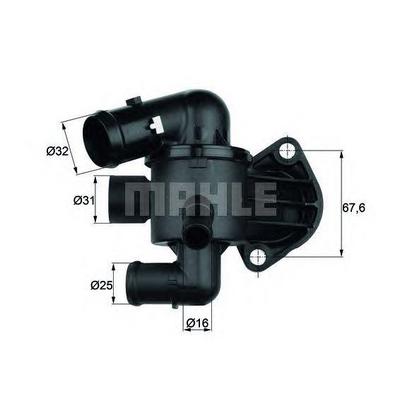 Termostat (87°-102°) Golf Vi Jetta Passat Tiguan Altea Leon Octavia Superb Yeti 2.0Tdi Cbaa Cbab Cffa Cdma Cbbb MAHLE TI3387