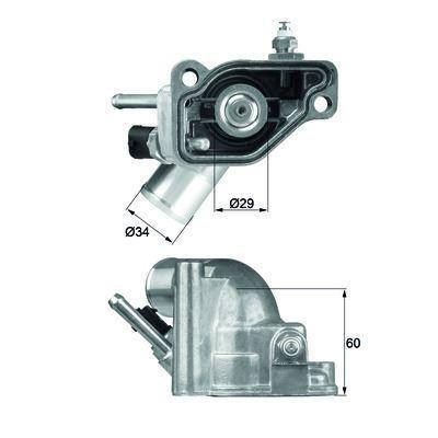 Termostat (92°) Vectra B C Astra G H Corsa C Zafira Saab 9 3 1 8 / 1 8 16V MAHLE TI592