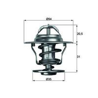 Termostat (87°) Laguna Astra Golf Jetta Passat Cordoba Ibiza Toledo Caddy MAHLE TX1387D