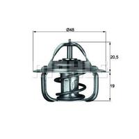 Termostat (92°) Corsa A / B Astra F / G Vectra A / B Ascona C Kadett E Cielo Lanos MAHLE TX192D