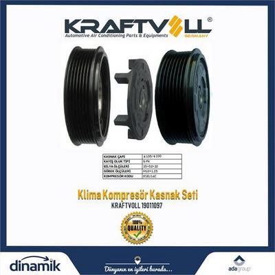 Klima Kompresor Kasnak Seti Audi A4-A6 6Pk 105Mm KRAFTVOLL 19011097