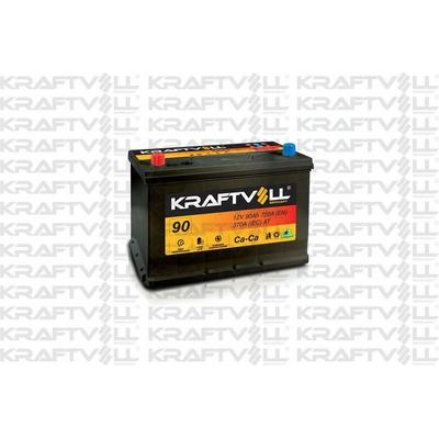 Aku 12V 90 Ah N70 (306×173×225) Tam Kapali Ters  KRAFTVOLL 18010016