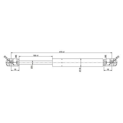 Bagaj Amortisoru Bravo ( Basinc: 320 Newton ) KRAFTVOLL 09010070