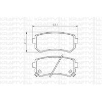 Arka Fren Balatasi Hyundai Accent Era 06-> / I20 08-15 / I30 07-12 / Ix20 10-> / Ix35 10-> / Sonata 10-14 / Kia Ceed 06-12 / Cerato 08-> / Rio 05-> / Sportage 04-11 Fwd KRAFTVOLL 07010102