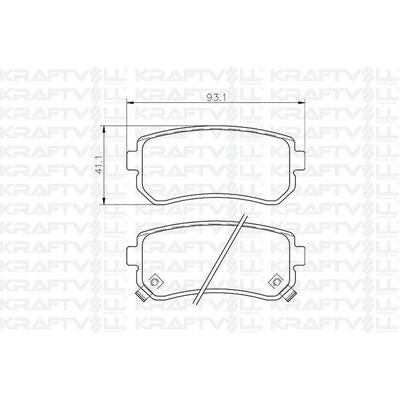 Arka Fren Balatasi Hyundai Accent Era 06-> / I20 08-15 / I30 07-12 / Ix20 10-> / Ix35 10-> / Sonata 10-14 / Kia Ceed 06-12 / Cerato 08-> / Rio 05-> / Sportage 04-11 Fwd KRAFTVOLL 07010102
