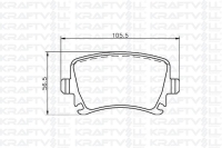 Fren Balatasi Arka A3 05 / 03> A4 Passat 1.6Fsi / 1.9Tdi / 2.0Tdi 95>16 KRAFTVOLL 07010026