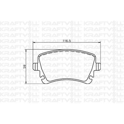 Fren Balatasi Arka Transporter T5 / T6 1.9 / 2.0 / 2.5Tdi 03 > 16 KRAFTVOLL 07010047