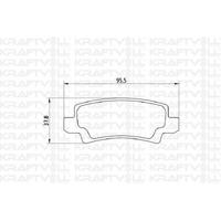 Arka Fren Balatasi Toyota Corolla 1.4 1.6 Vvti Benzinli 2003-2007 KRAFTVOLL 07010082