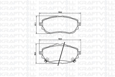 On Fren Balatasi Toyota Corolla 2013->  Auris 2012-> 1.33 1.6 Benzinli 1.4 D4D Dizel KRAFTVOLL 07010132