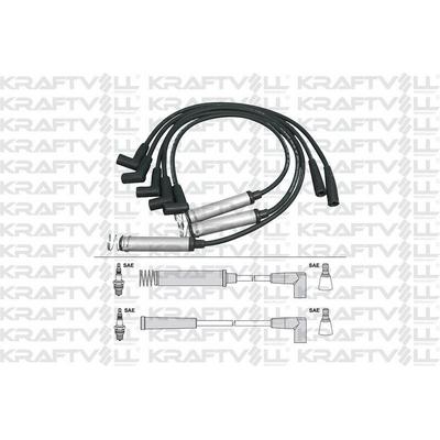 Buji+Bobin Kablosu Vectra A 1 6 8V 16Sv 88>93  Ascona C 1 3/1 6 8V 13N16Sv 81>88   Astra F 1 6 8V - (Silikon Kablo) KRAFTVOLL 05070286