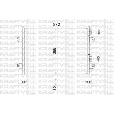 Klima Radyatoru Dacia Duster Logan Sandero Renault Megane I Scenic I 1.4 1.5 Dci 1.6 1.9 Dti KRAFTVOLL 08060107