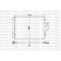 Klima Radyatoru (Kondanser) Sportage / Ix35 10-> ( 538×383×16 ) KRAFTVOLL 08060065