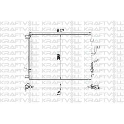 Klima Radyatoru (Kondanser) Sportage / Ix35 10-> ( 538×383×16 ) KRAFTVOLL 08060065