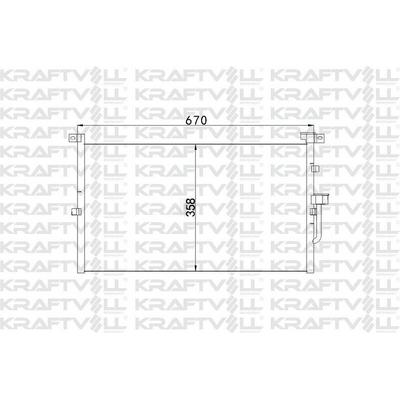 Klima Radyatoru Mondeo Iii 1.8 / 2.0 16V / 2.0Tdci 00>07 Manuel Klimali Olcu: (669×361 X Ss) KRAFTVOLL 08060113