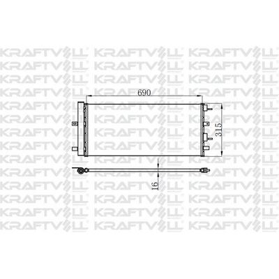 Klima Radyatoru (Kurutucu Ile) Ford Galaxy Mondeo V S Max 2.0 Tdci 15=> (At Mt) KRAFTVOLL 08060163