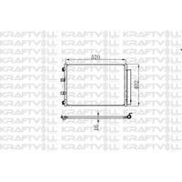 Klima Radyatoru (Kondanser) Focus Iii 1.0 Ecoboost / 1.6Tdci 11 />  Grand C-Max (Dxa/Cb7  Dxa/Ceu)  11>  (591×377×16) KRAFTVOLL 08060165