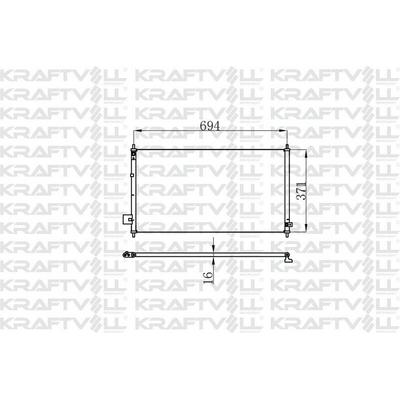 Klima Radyatoru (Kondanser) City 1 3I 03-> 714×368×16 KRAFTVOLL 08060019