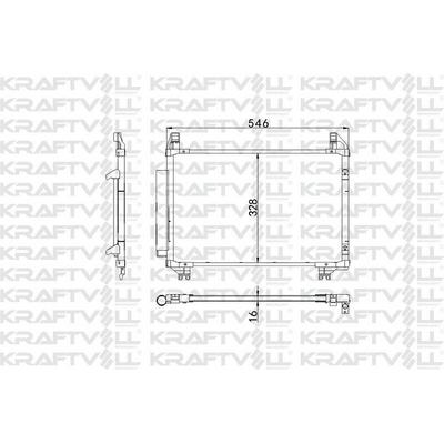 Klima Radyatoru (Kondanser) Yaris 06-> Benzinli ( 550×338×16 ) KRAFTVOLL 08060189