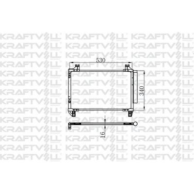 Klima Radyatoru (Kondanser) Yaris 06-> Benzinli ( 550×338×16 ) KRAFTVOLL 08060245