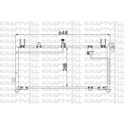 Klima Radyatoru Mazda 323 1996 1998 (628×268×16) KRAFTVOLL 08060036