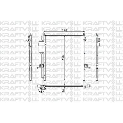 Klima Radyatoru (Kondanser) L200 06-> ( 447×448×20 ) KRAFTVOLL 08060031