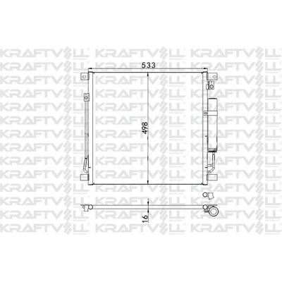 Klima Radyatoru Fiat Fullback 2.4 16> Mitsubishi L 200 2.4 4×4 16> KRAFTVOLL 08060032