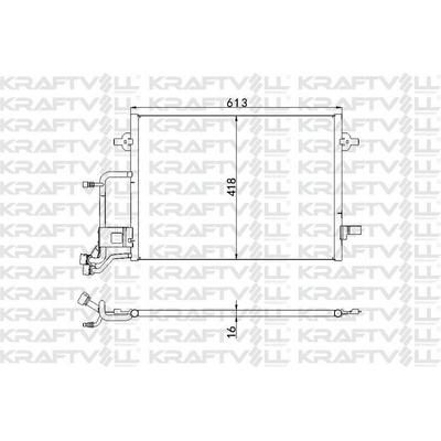 Klima Radyatoru Audi A6 98>05 615×420×18 KRAFTVOLL 08060124