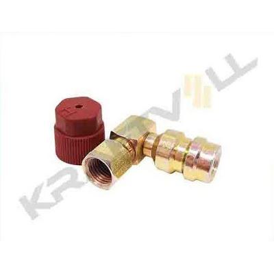 Adaptor 1/4 Sae 90° Yüksek Basinc Kirmizi Kapakli (5 Adet) KRAFTVOLL 19013034