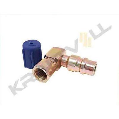 Adaptor 1/4 Sae 90° Alcak Basinc Mavi Kapakli  (5 Adet) KRAFTVOLL 19013035