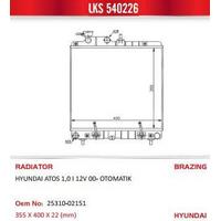 Motor Su Radyatoru Hyundai Atos 1 0 97 04 Otomatik (355×388×16) LKS 540226