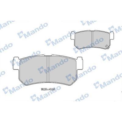 Arka Fren Balatasi Ssangyong Actyon 2.0 2.3 2.7 2005-> Daewoo Musso - Rexton MANDO MBF015336