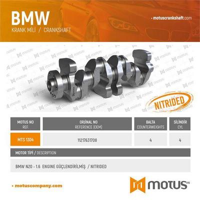 Krank Mili Guclendirilmis Bmw N20 B20 F10 F25 E84 MOTUS 1304