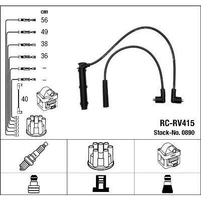 Buji Kablosu (Rc Rv415) Rover 200 400 Lotus Elise NGK 0890